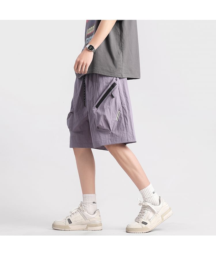 Breeson - Cargoshorts met trekkoord in de taille en wijde pijpen