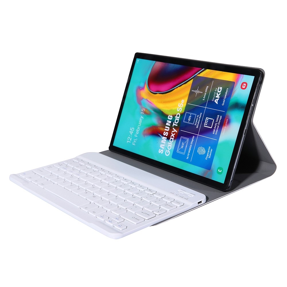 Samsung Galaxy Tab S6 Lite (2024/2022/2020) Leder Tasche mit abnehmbarer Bluetooth Tastatur Keyboard (QWERTY) - Roségold