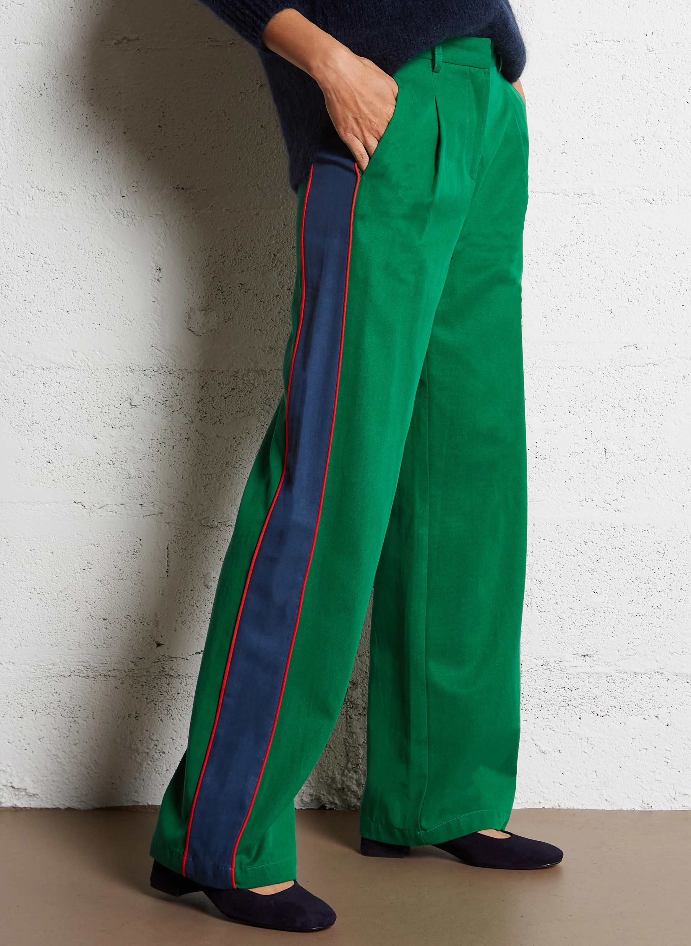 PAIGE - Pantalon droit | Vert
