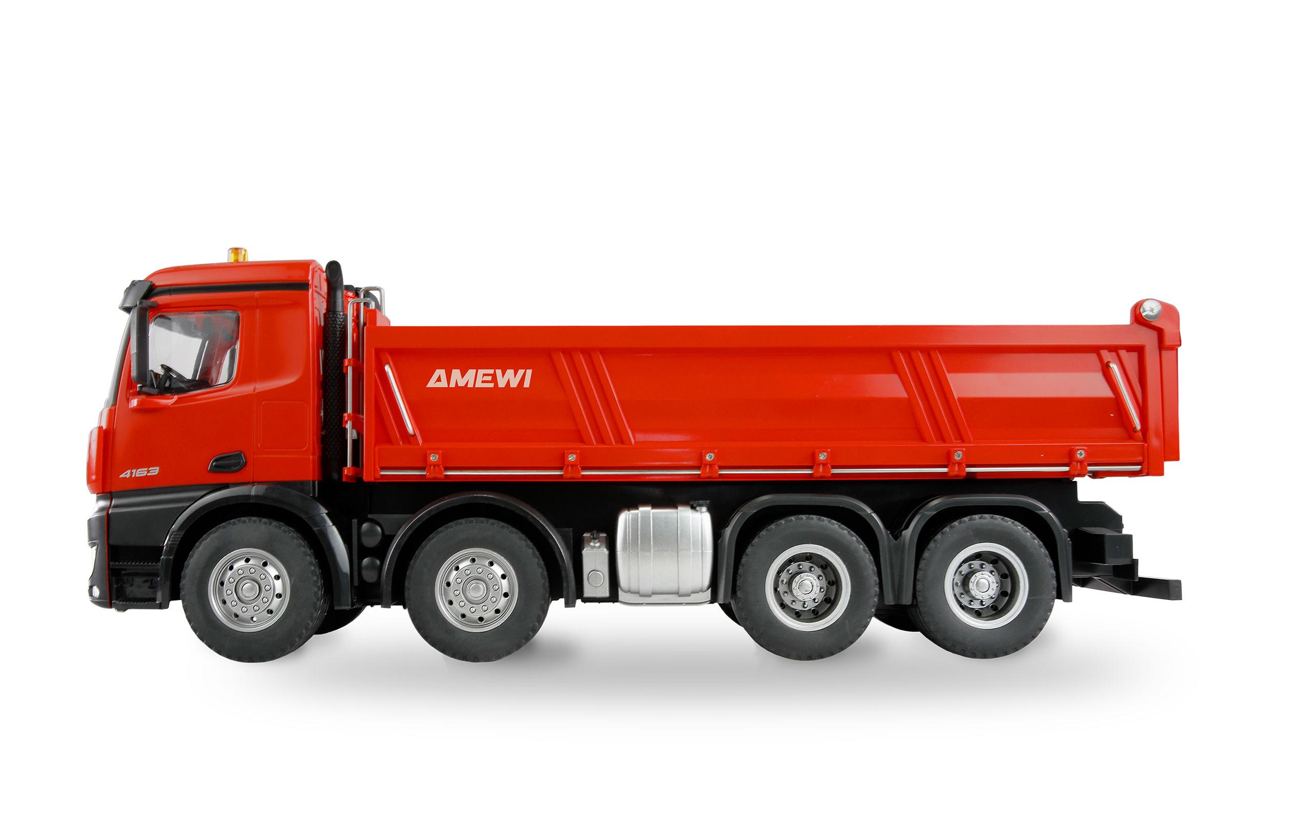 Mercedes-Benz Arocs Muldenkipper 8 x 4/4, Rot 1:18 RTR<br>Lizenzmodell als 8 x 4-Kipper im Massstab 1:18