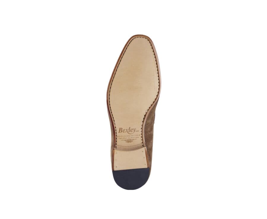 Mocassin homme Velours Cognac - BRIONE