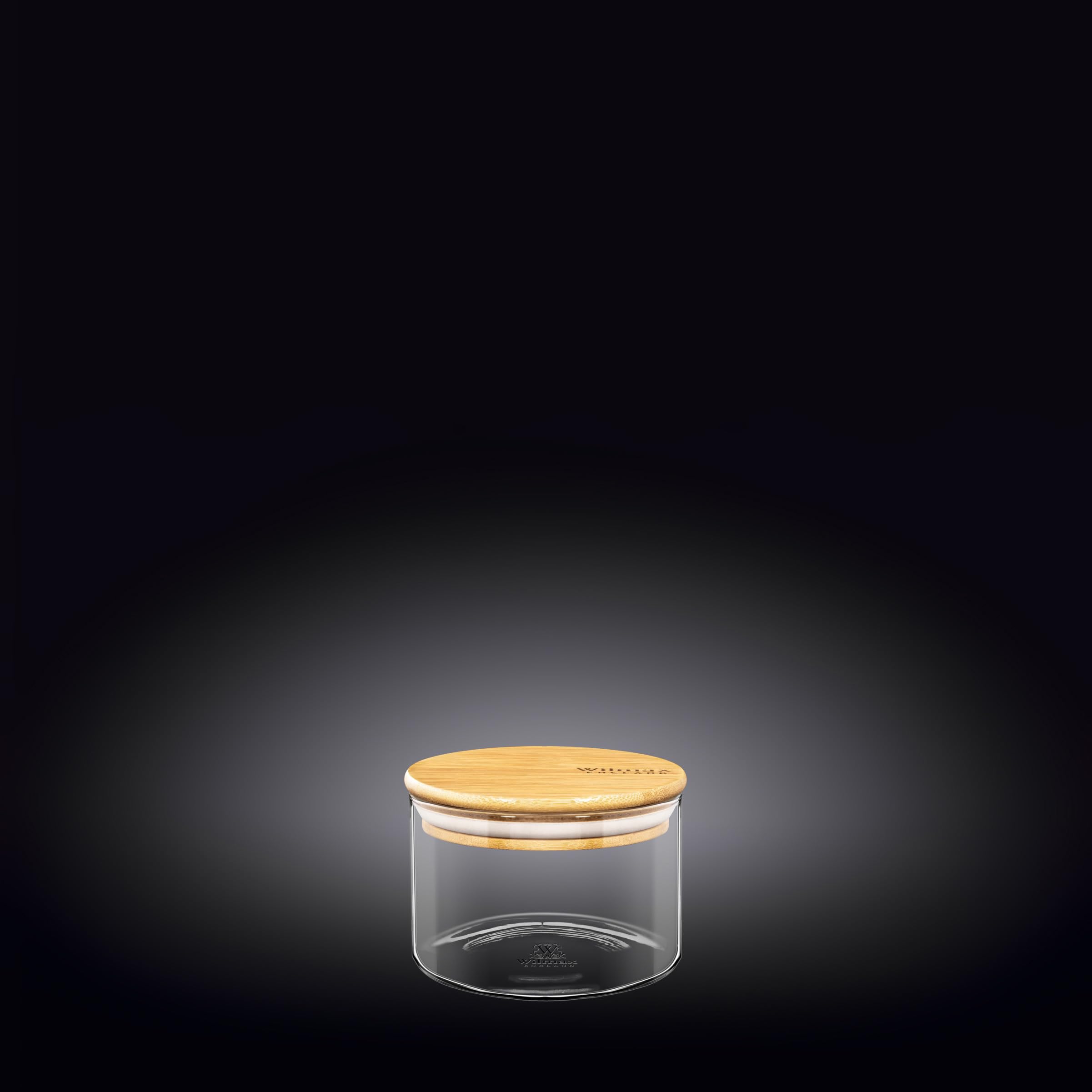 Formschöne Vorratsdose aus Borosilikatglas – 400 ml, mit Naturbambusdeckel