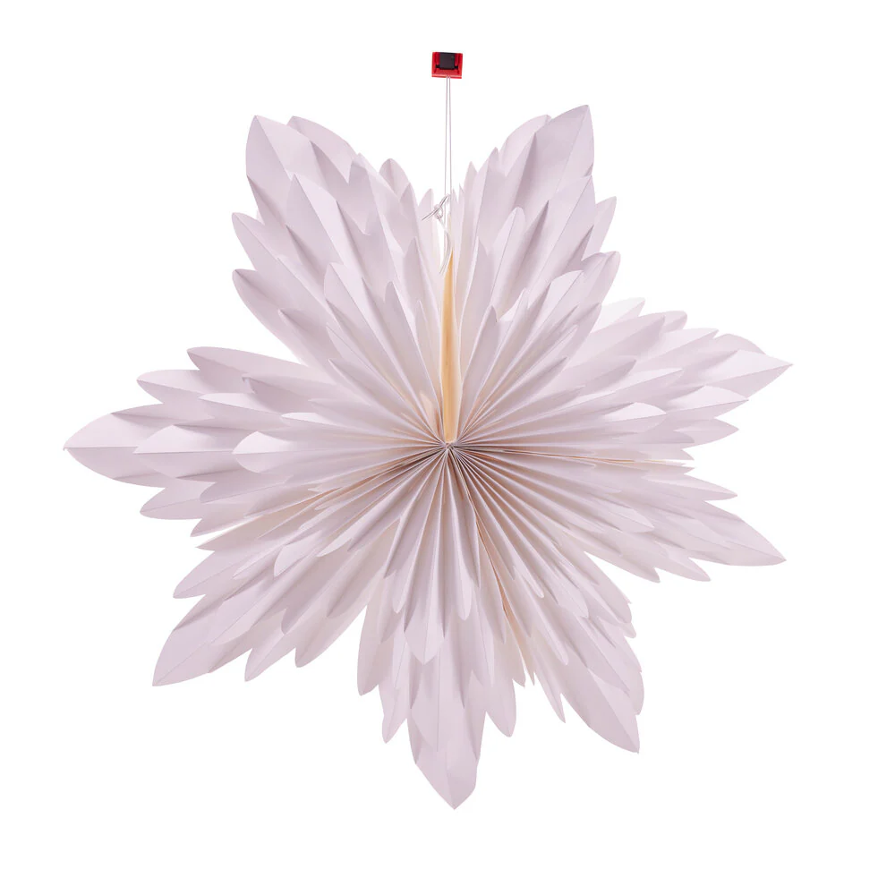 Bahne Interior  Foldbar stjerne m.LED lys, hvid - D:50 cm.