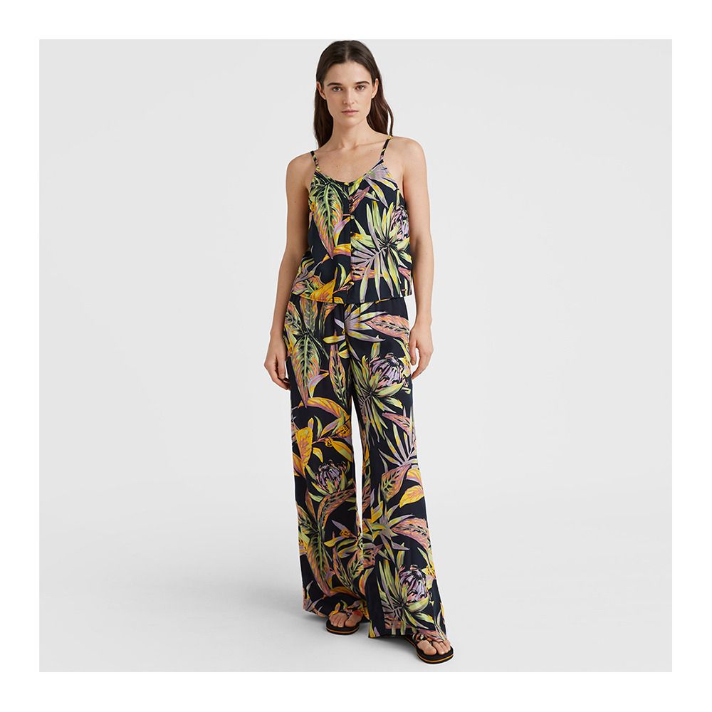 O'Neill TIARE - Débardeur Femme black tropical flower