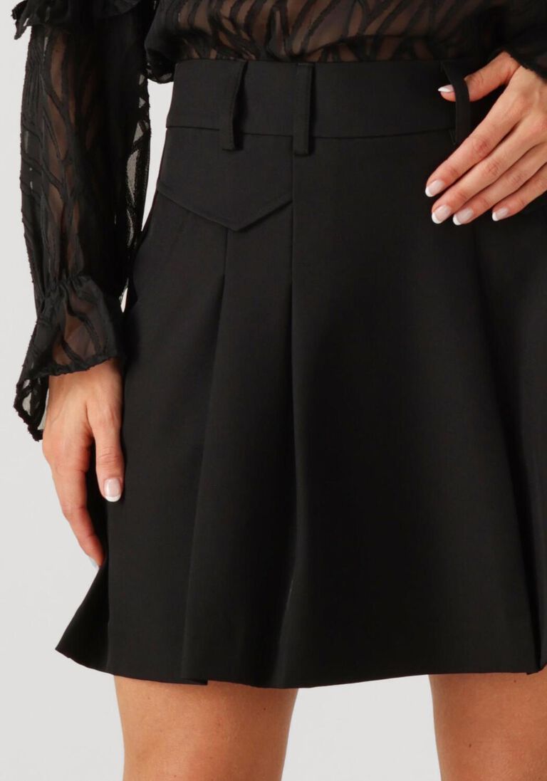 zwarte co'couture minirok luna pocket pleat mini skirt