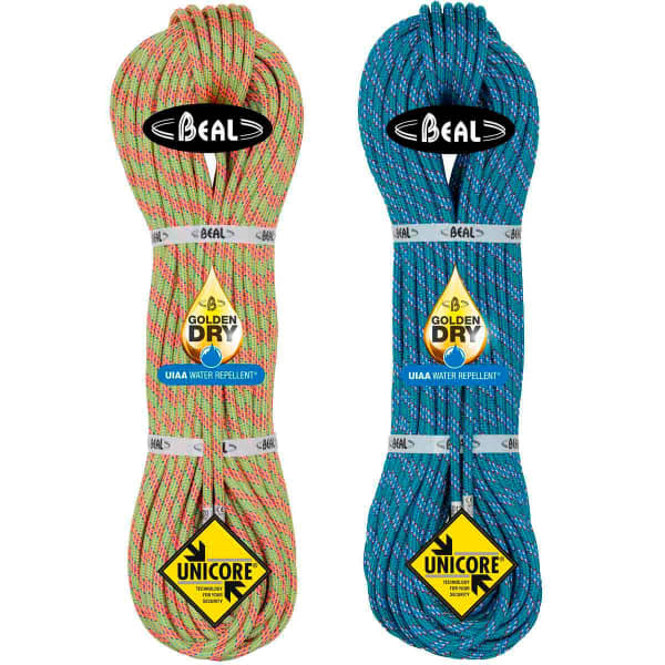 Corde alpinisme BEAL ICE LINE 8.1MM GD 2x50M ANIS-EMERAUDE