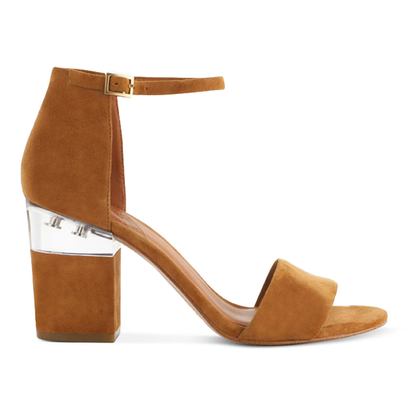 What For Sandales en Velours de Cuir Scarlett camel - Talon 8.5 cm