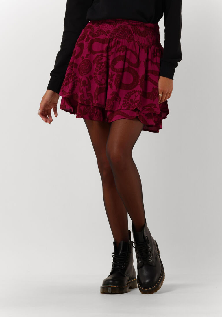 ALIX THE LABEL bordeaux alix the label minirok ladies woven dragon mini skirt