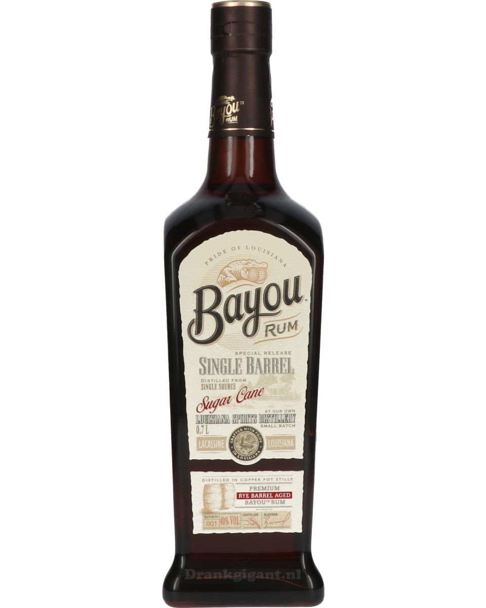 Bayou Single Barrel Rye Bar Aged 70 cl