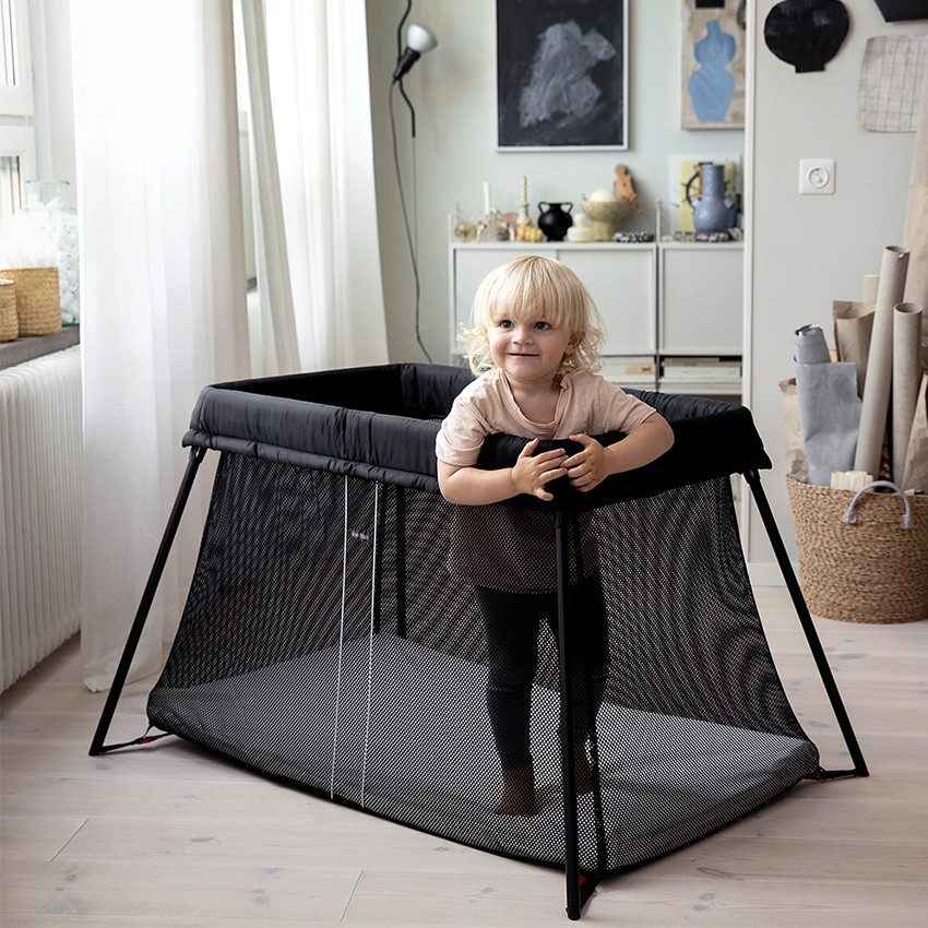 Lit de voyage Light Mesh - Noir