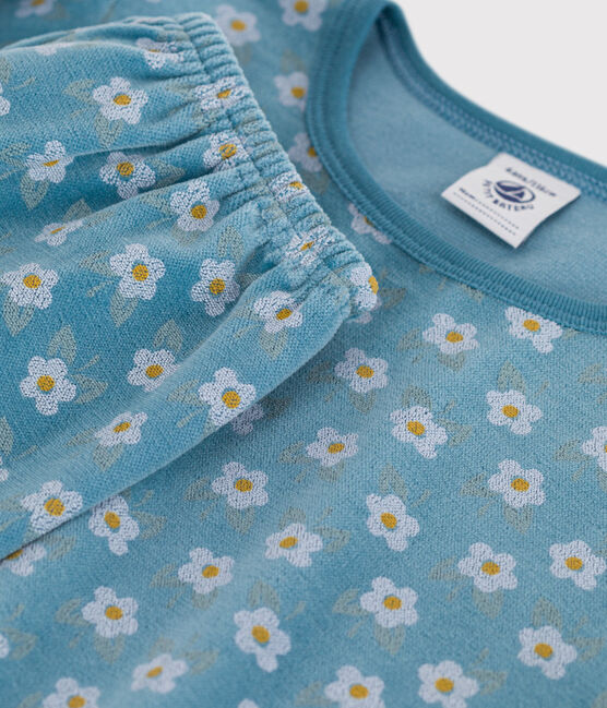 Pyjama fleur petite fille en velours