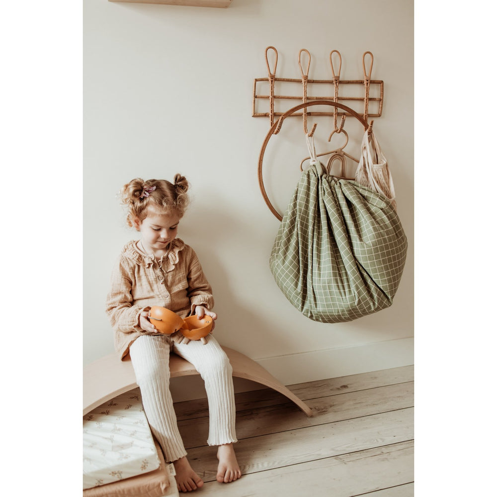 Køb Play&Go Organic Grid Green 2-in-1 Playmat