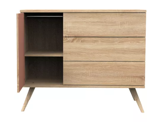 Commode 1 porte et 3 tiroirs