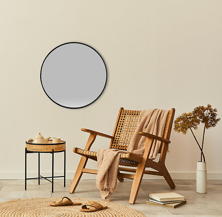 Miroir en métal rond Ø80 noir Dada Art