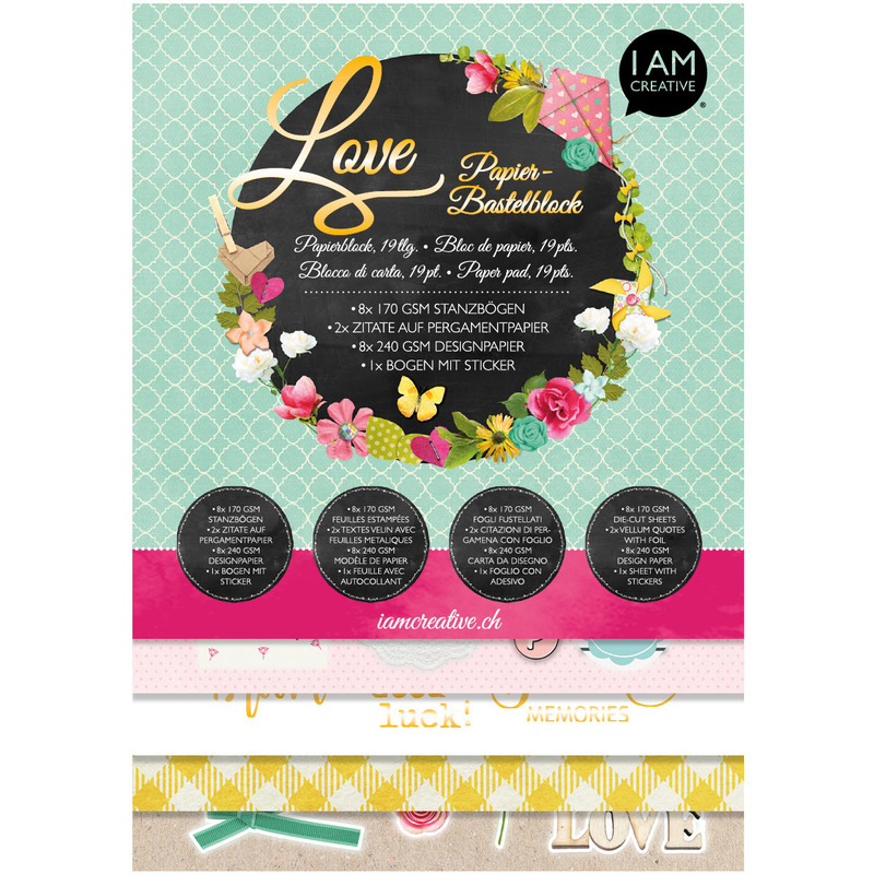 I AM CREATIVE Bastelblock Love, A4