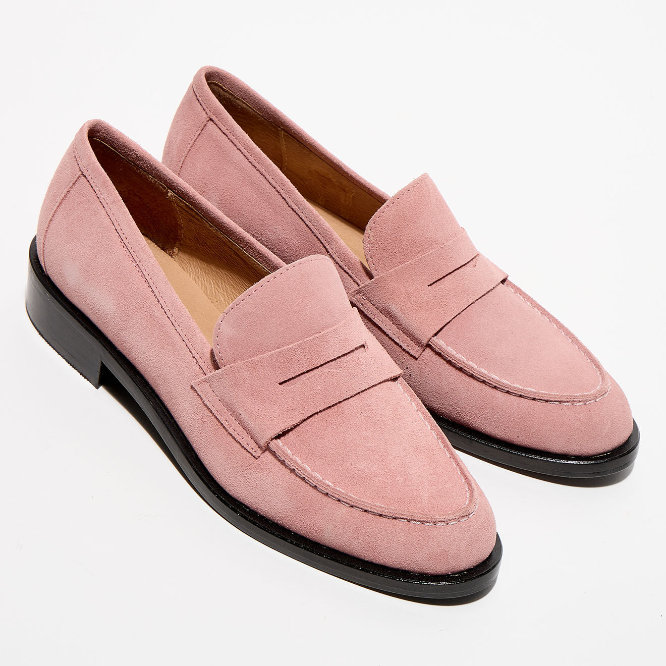 Apologie Mocassins en Velours de Cuir Juliette nude