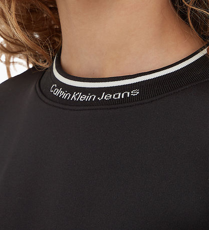 Calvin Klein Kleid - Shine Logo Tape - Schwarz