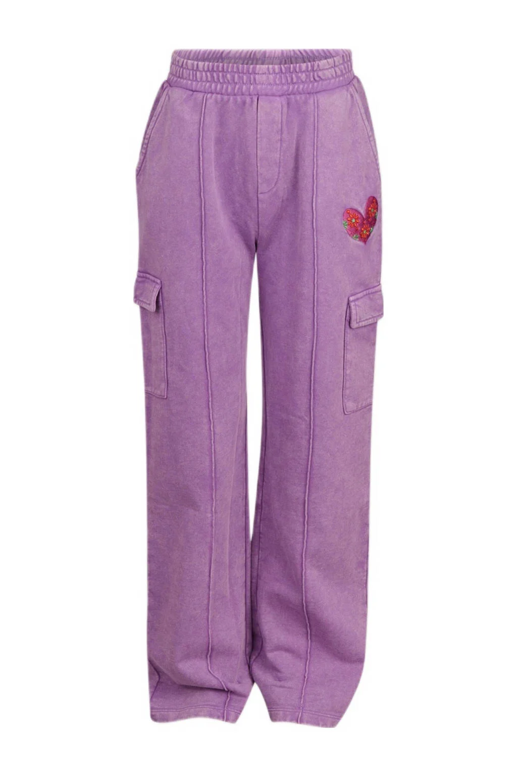 Shoeby high waist straight fit cargobroek paars