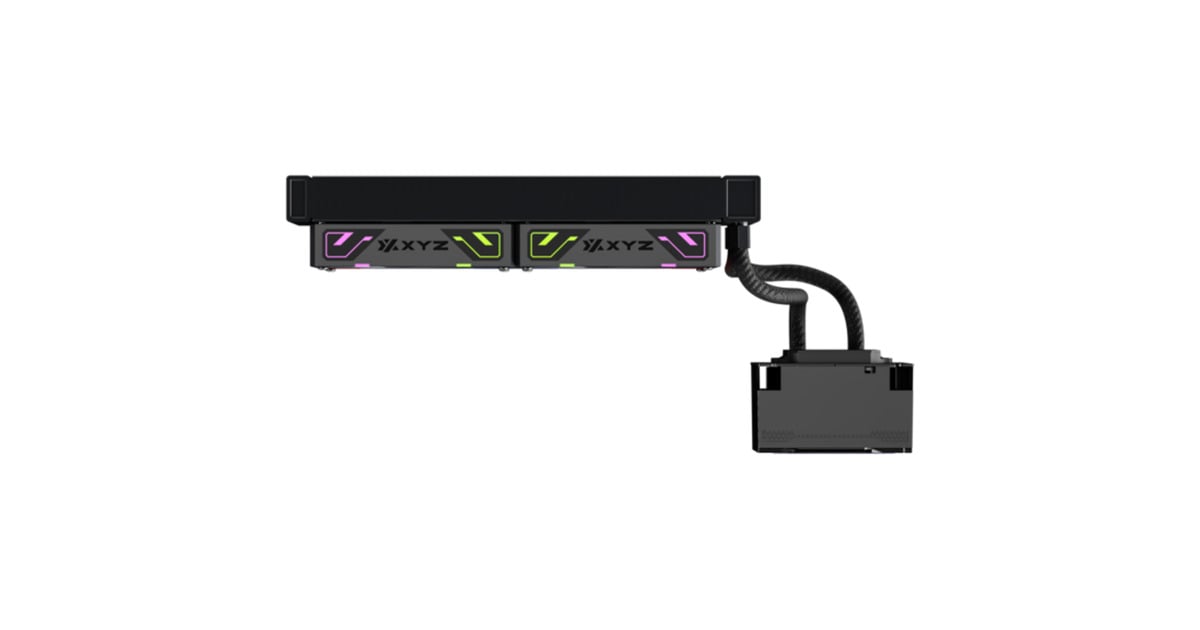 XYZ PC GearHydroview AIO 240 waterkoeling  (Zwart, ARGB, PWM)