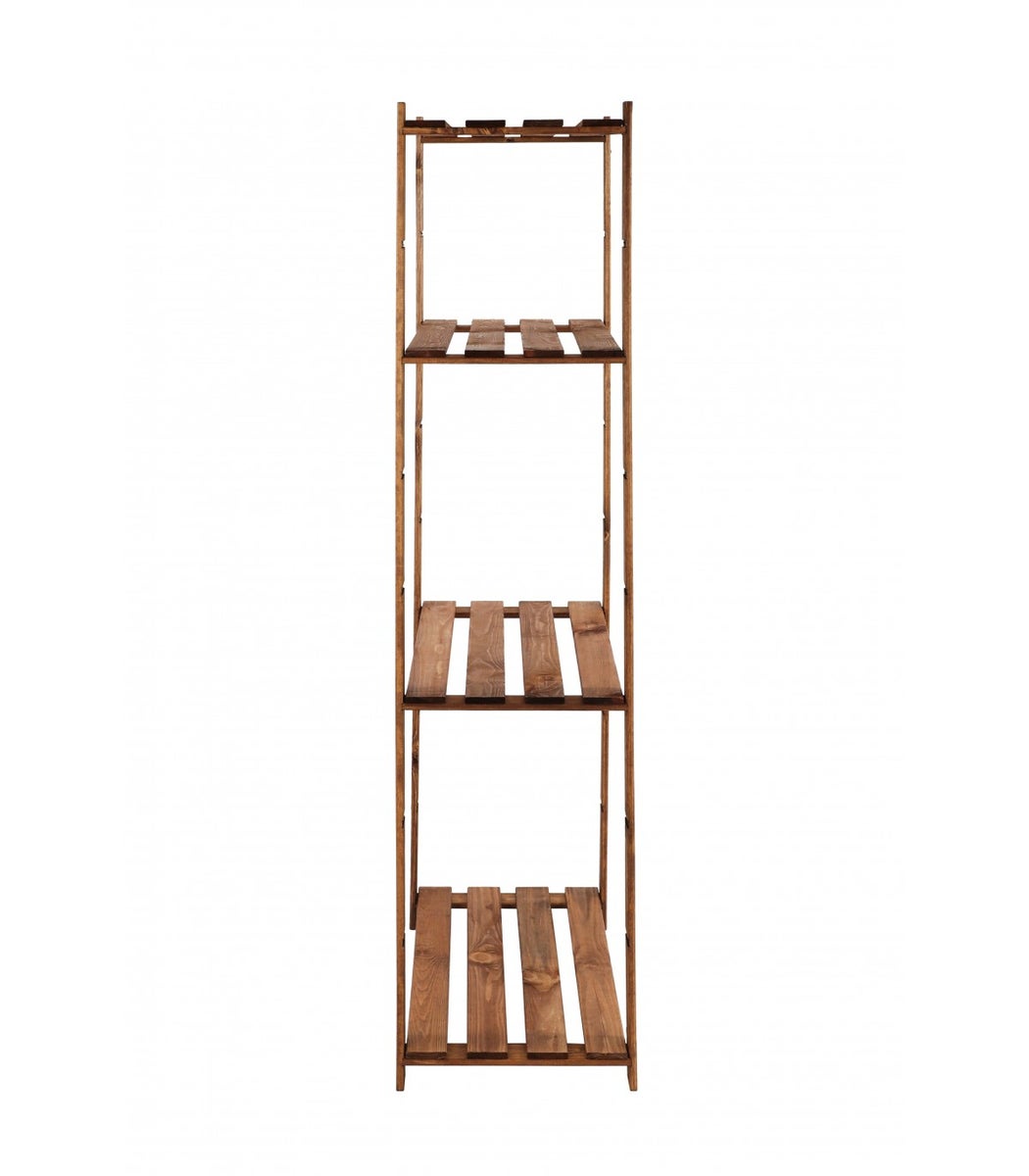 PROREGAL Houten Plank Pinepeak HxBxD 150 x 80 x 38 cm 4 Planken 1,2 cm Dik Dennenhout Bruin