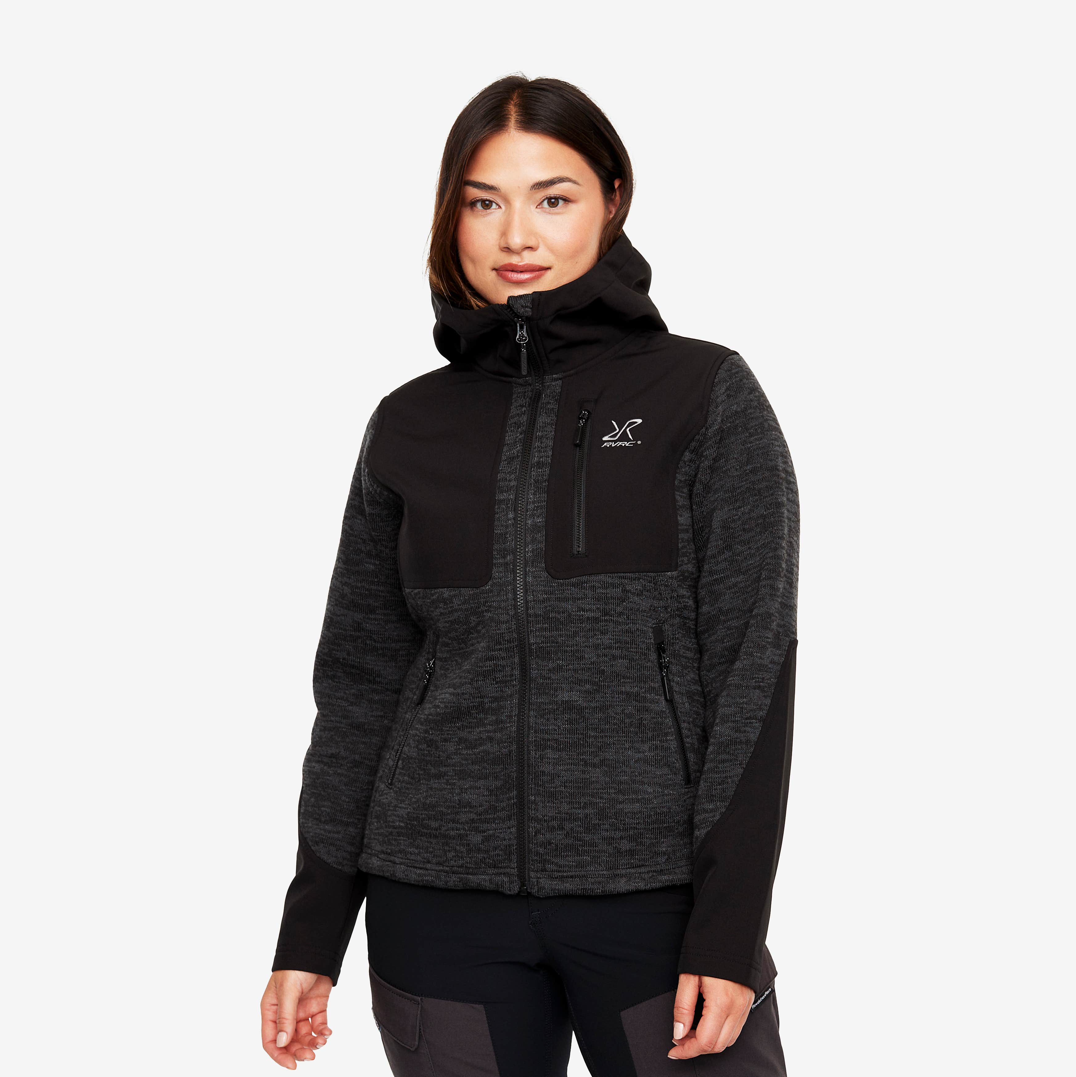 Wander Pro Wool Hoodie Dame Anthracite