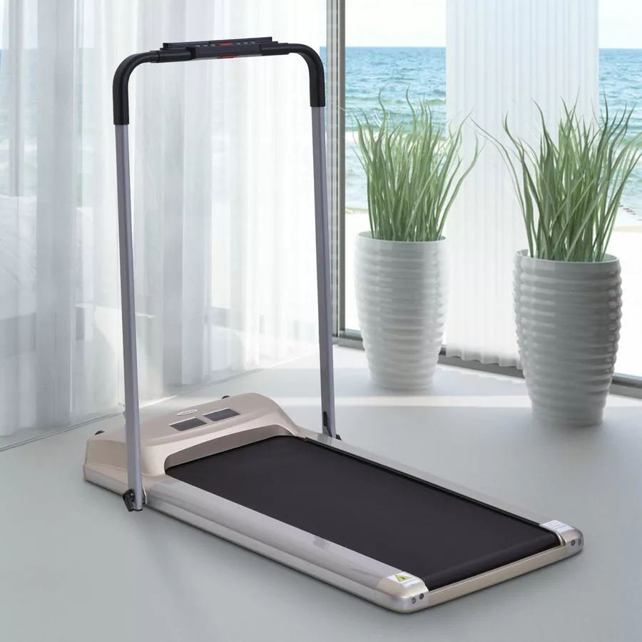 HOMCOM Laufband mit LCD Display silber, schwarz