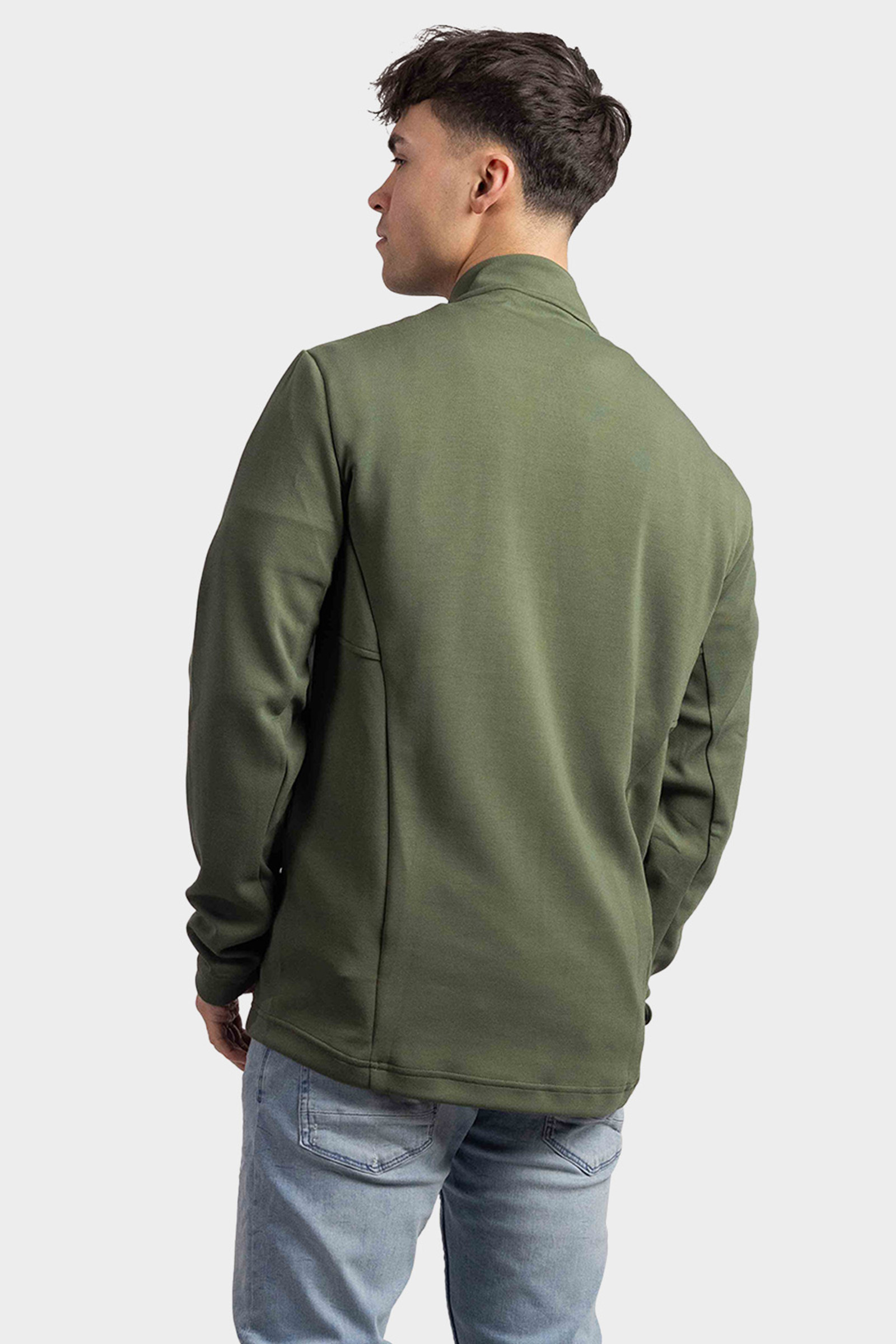 Lyle & Scott 1/4 Zip Baffle Quilted Jas Groen