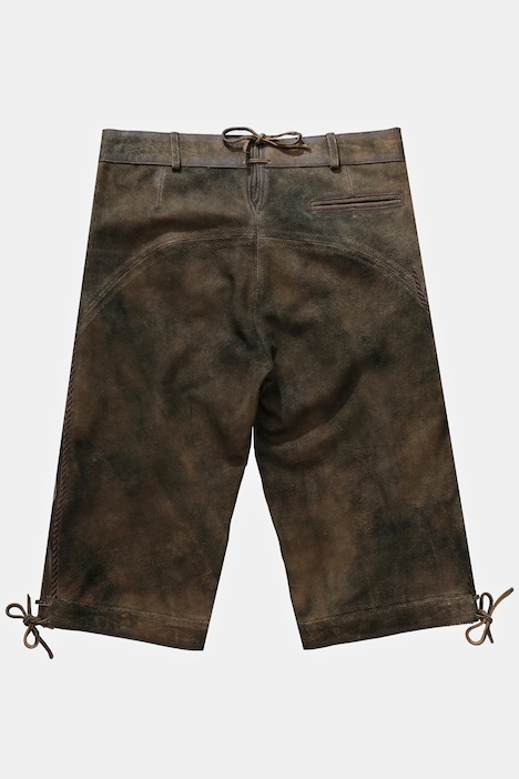3/4-Trachtenhose, Tracht, Ziegen-Veloursleder, traditionelle Stickereien