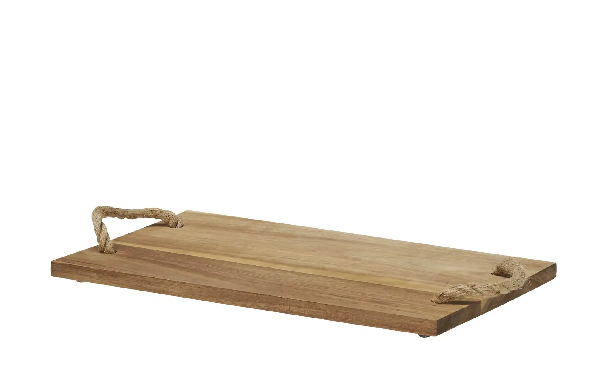 KHG  Tablett eckig mit Seilgriffen Tabletts aus Akazienholz