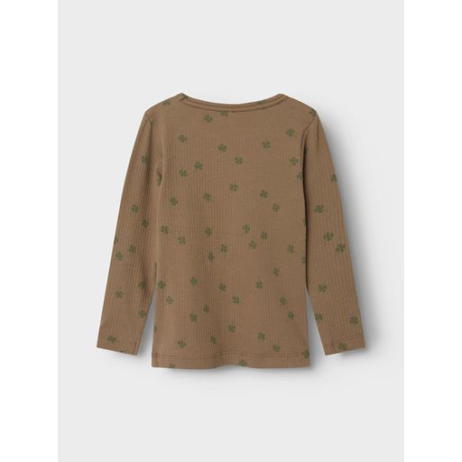 Name It Noellus Langærmet T-shirt, Walnut, 98 cm
