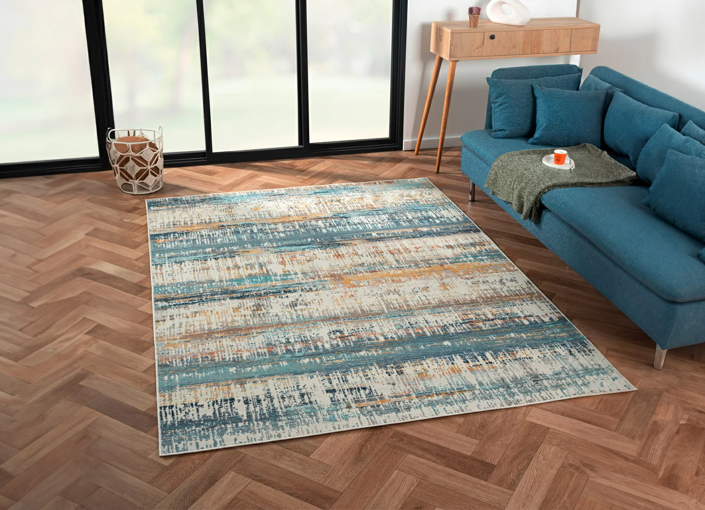 Robuster Teppich im modernen Used-Look