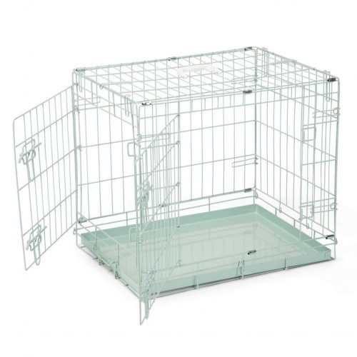 gaiola de arame verde para cães
