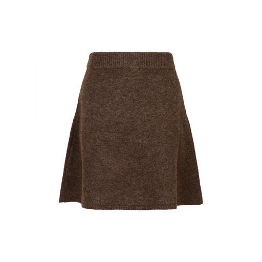 Neo Noir Gisa Striknederdel, Brown Melange, 34