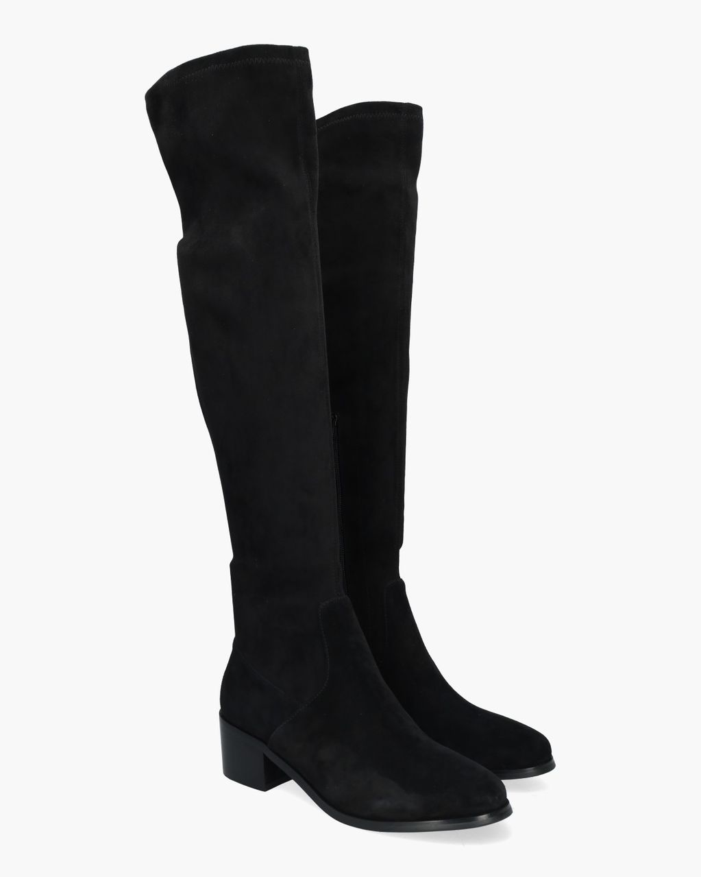 Di Lauro Belinda Zwart Dames Overkneeboots