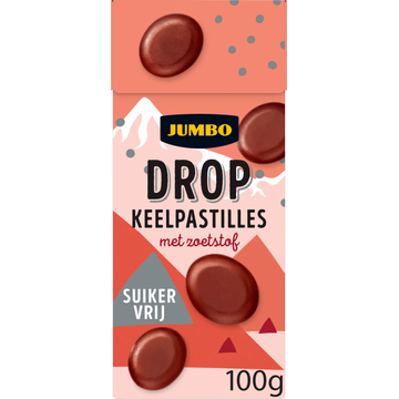 Jumbo Drop Keelpastilles Suikervrij 100 g