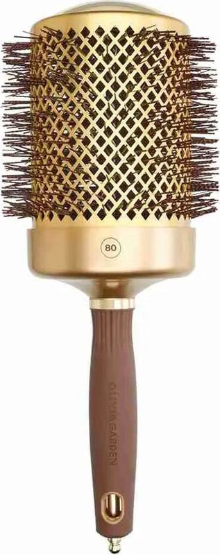 Olivia Garden - Expert Blowout Shine Wavy - Haarborstel - Goud/Bruin