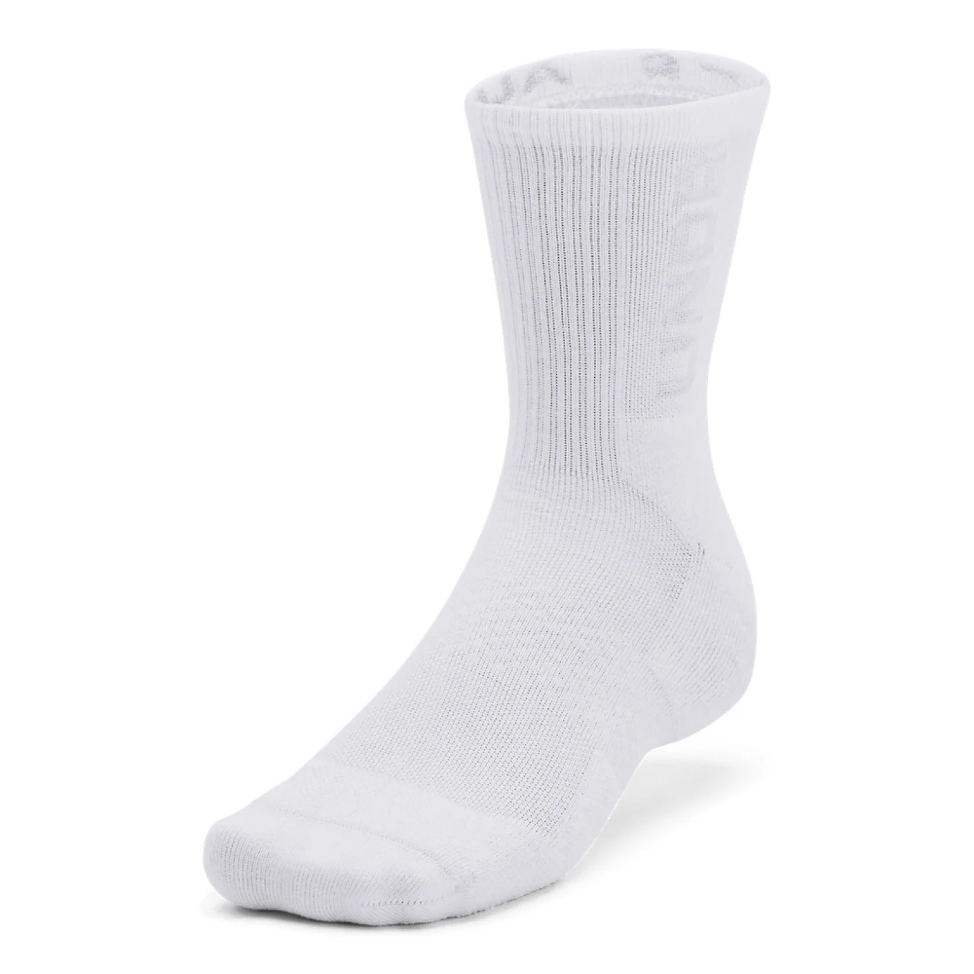 Under Armour Crew Sportsokken 3-Pack Wit Grijs