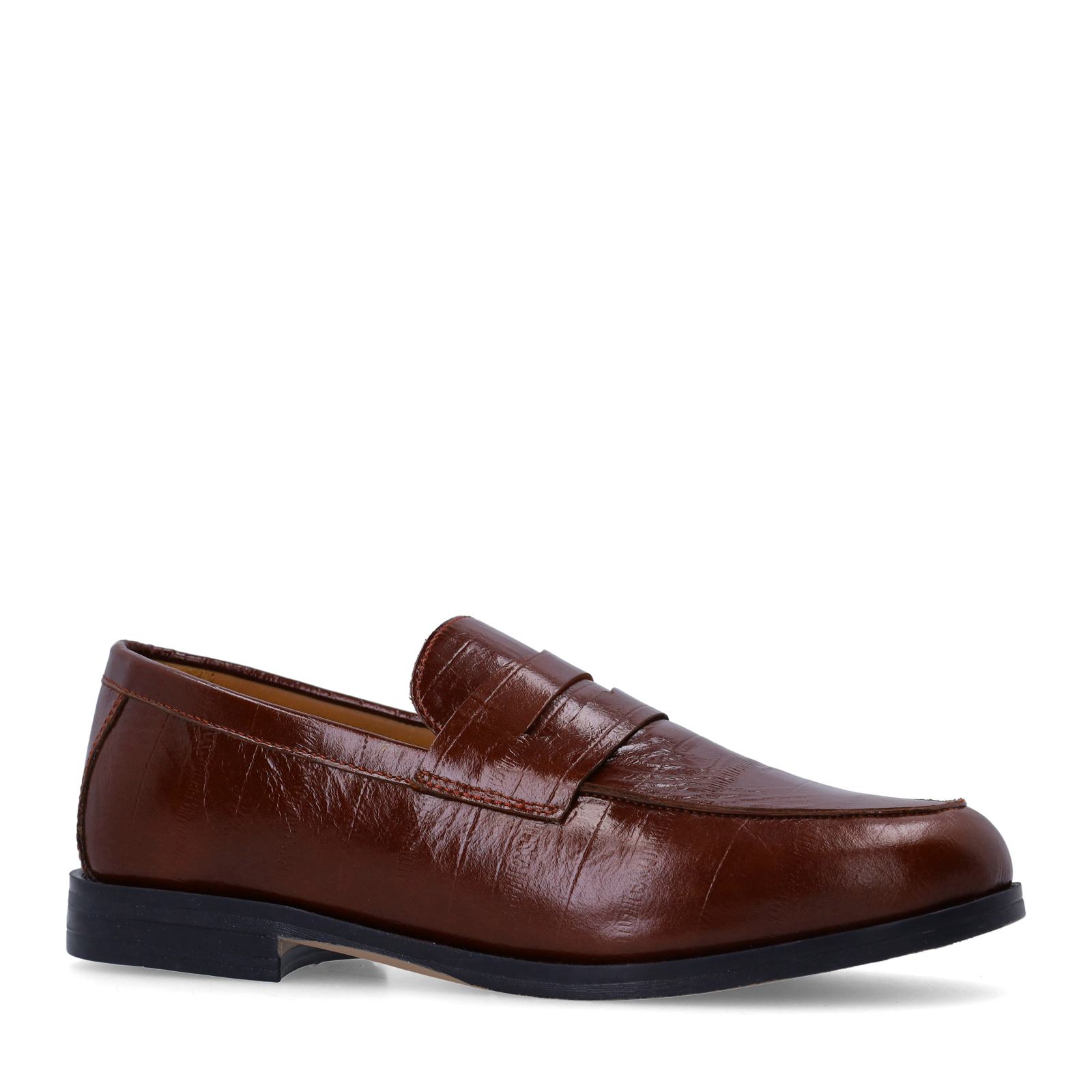 Burgundy leren loafers