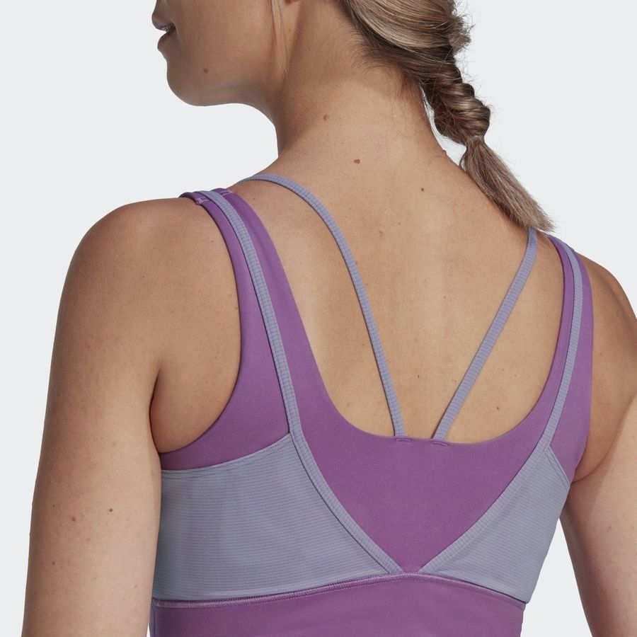 adidas Brassière power Impact Medium Support - Violet Femme