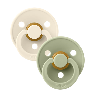 BIBS Fopspeen 0-6 Maanden Symmetrical Ivory/Sage 2ST