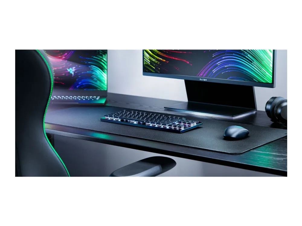Razer DeathStalker V2 - Tastatur - bagbelyst - USB - USA - tastkontakt: Razer Linear Optical Switch Red
