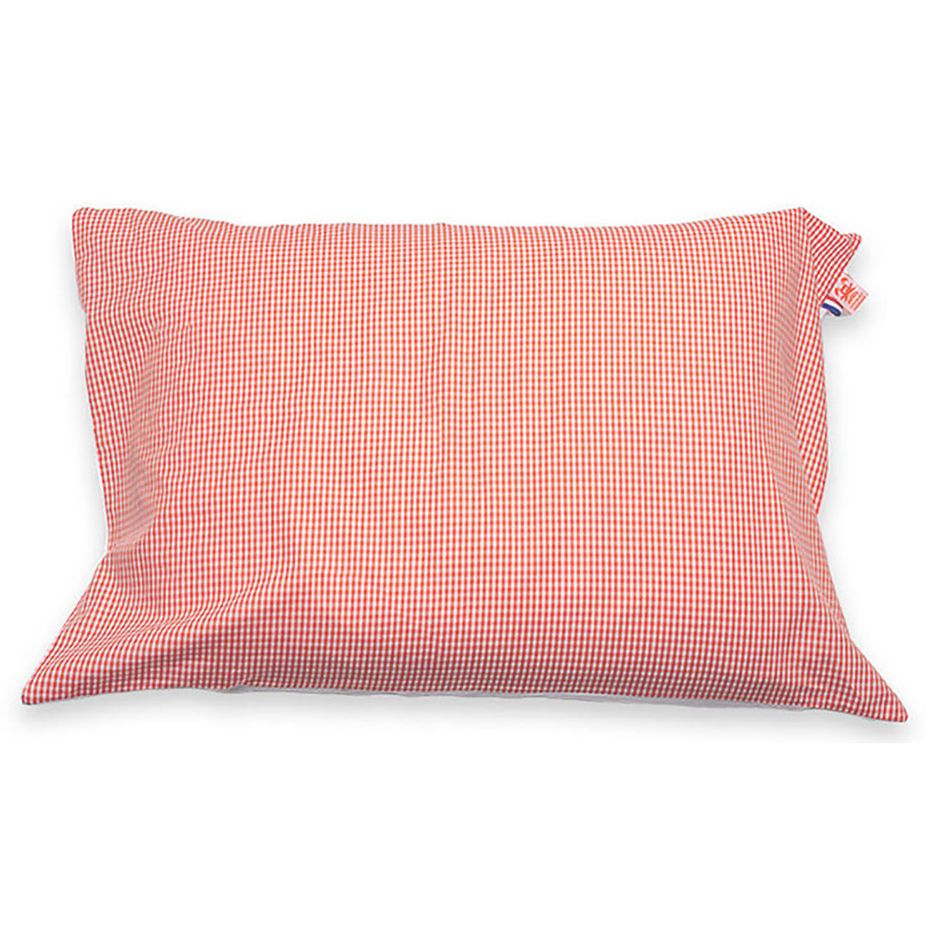Papate Taie d'oreiller en Coton Bio blanc/vichy - 40x60 cm