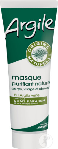 Juvamine Argile Masque Purifiant Nature À L'Argile Verte Corps Visage Et Cheveux 300g