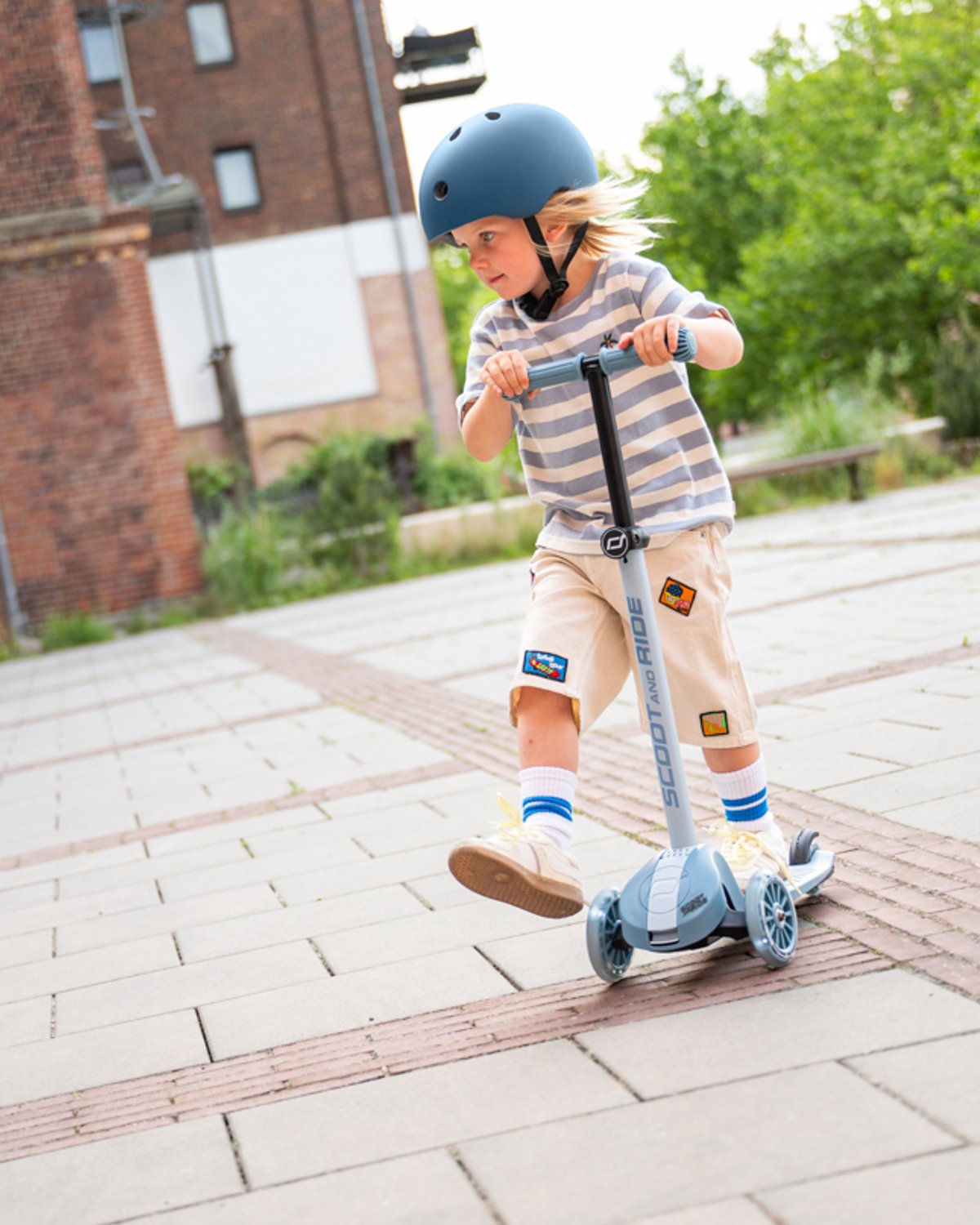 Sparkesykkel Barn 3år+ m/ LEDlys i hjul | Scoot and Ride Highwaykick 3S LED