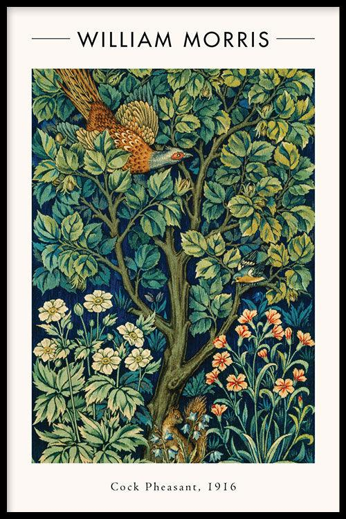 Walljar poster ingelijst - William Morris - Cock Pheasant Poster ingelijst - 40 x 60 cm