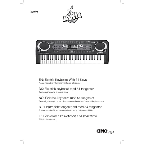Music elektrisk keyboard