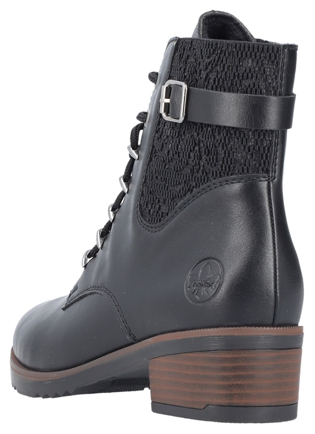 Rieker Schnürstiefelette  , Schnürboots, Trachtenstiefelette, Blockabsatz, Innenreissverschluss