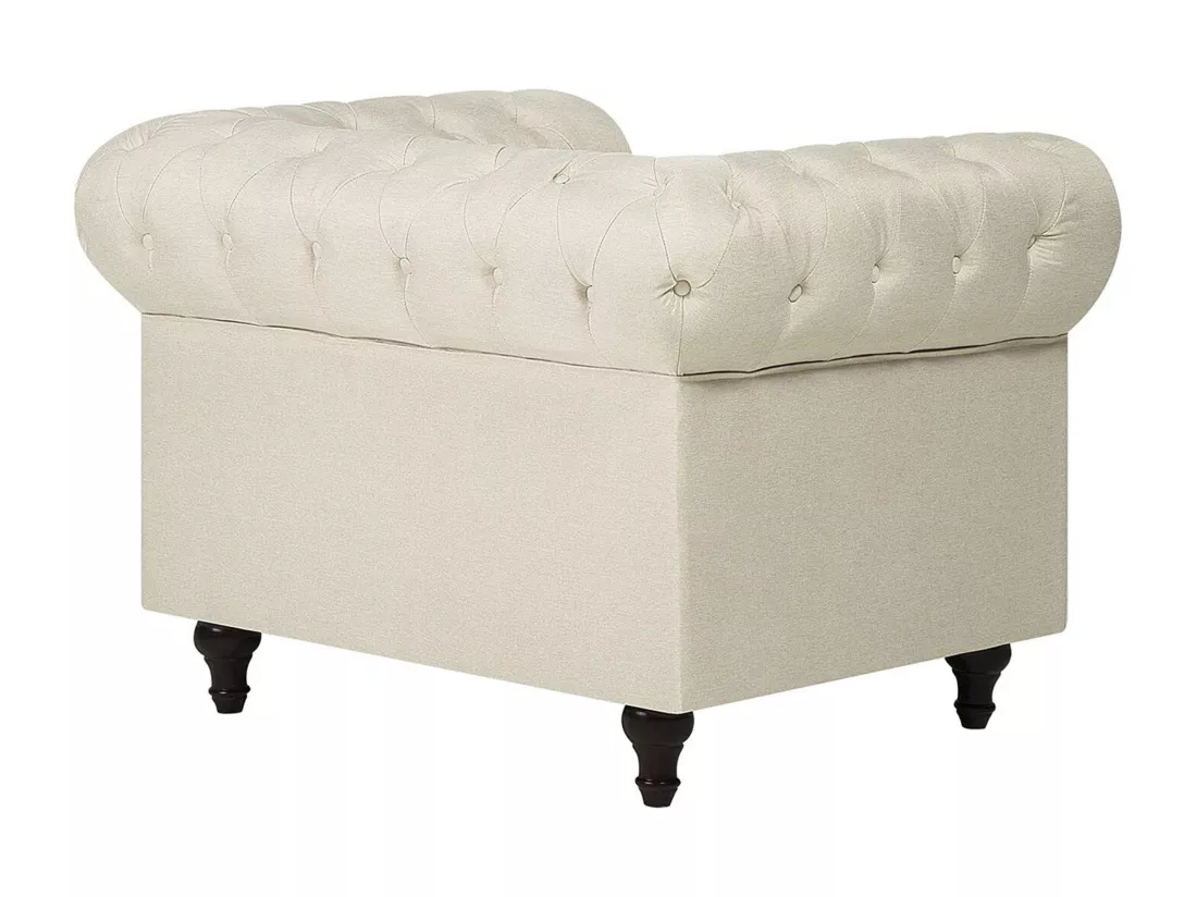 Fauteuil CHESTERFIELD Tissu Beige