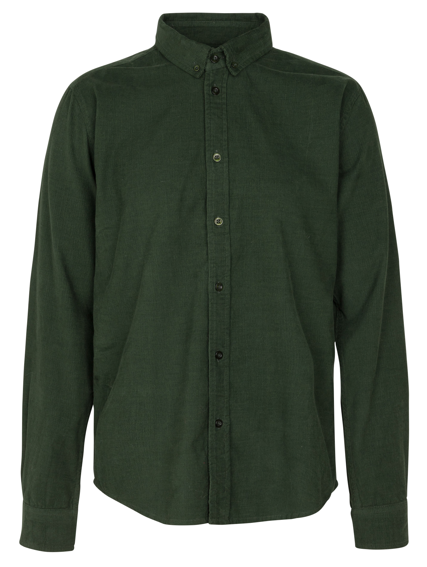 ANT - Chemise à col classique droite en velours côtelé | Vert