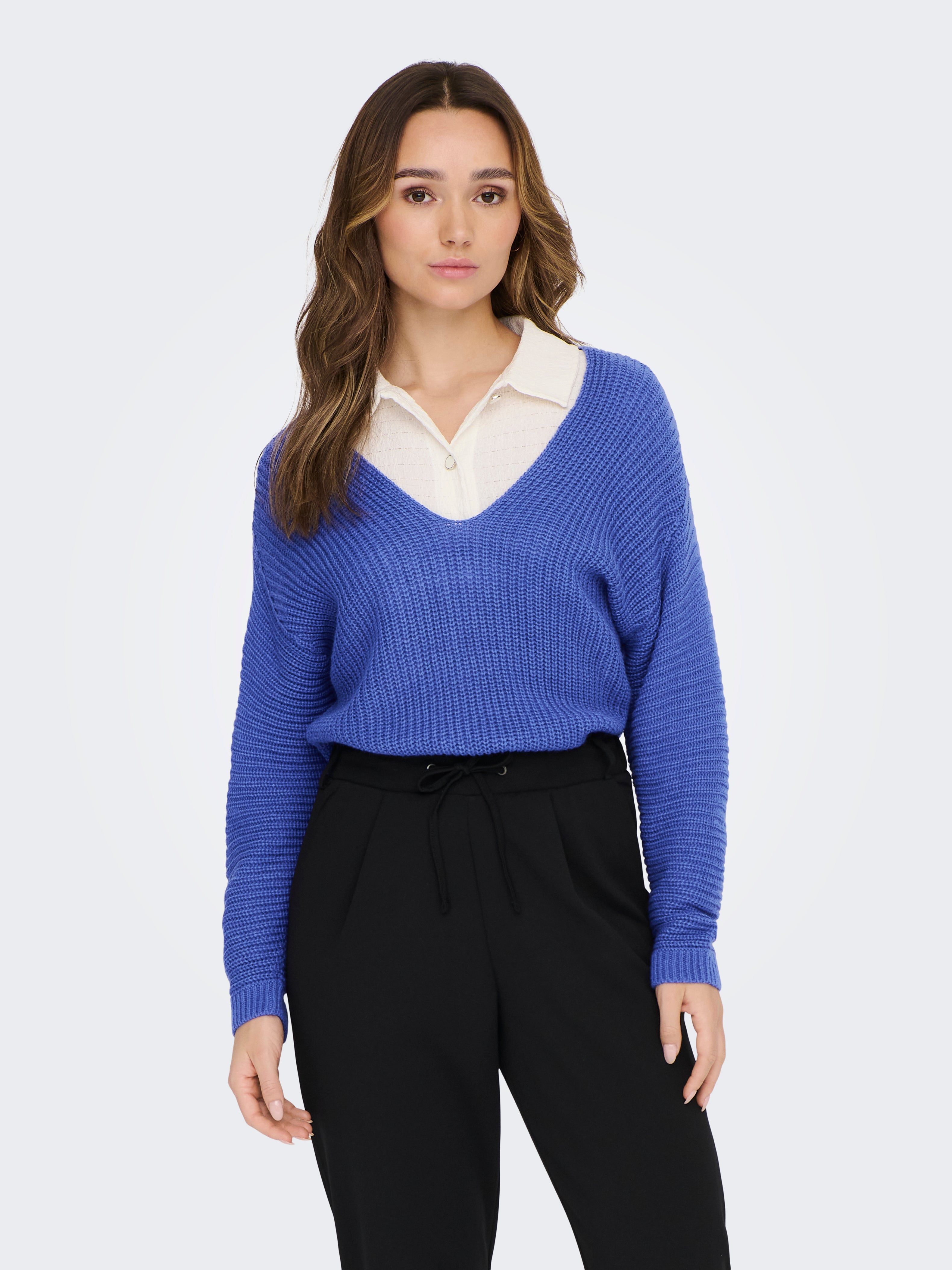 JDYJUSTY Strickpullover Dazzling Blue